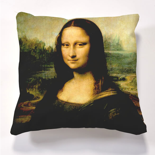 Iconic Mona Lisa Cushion