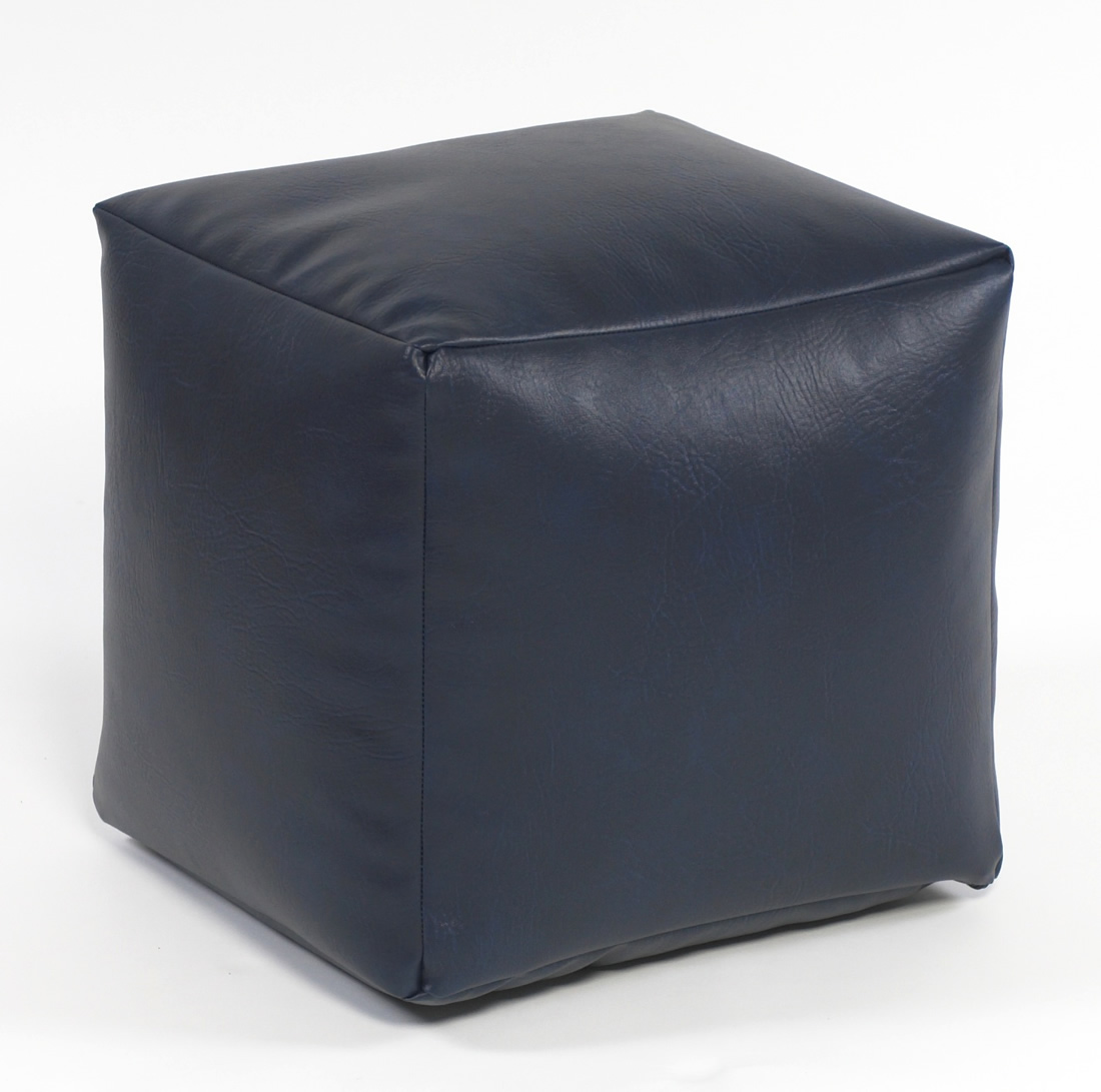 Footstool Cube Faux Leather