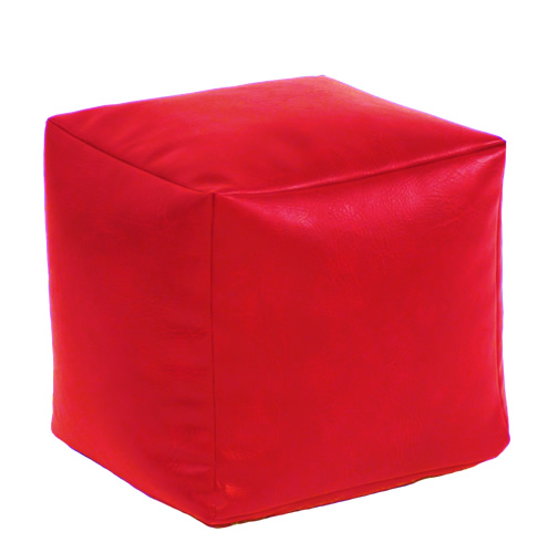 Footstool Cube Faux Leather